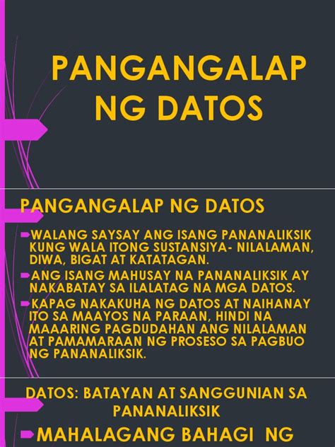 PANGANGALAP NG DATOS New .
